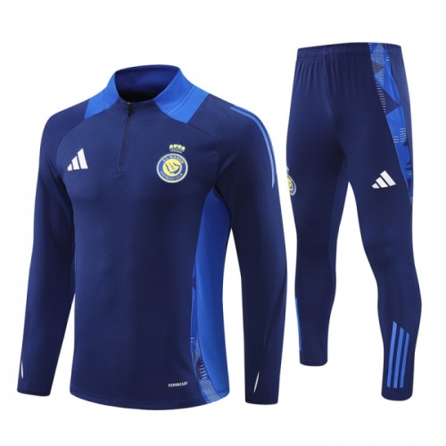 Al Nassr Sweat d'Entraînement Quarter-Zip 2024-25 Bleue Al Nassr Sweat d'Entraînement Quarter-Zip 2024-25 Bleue